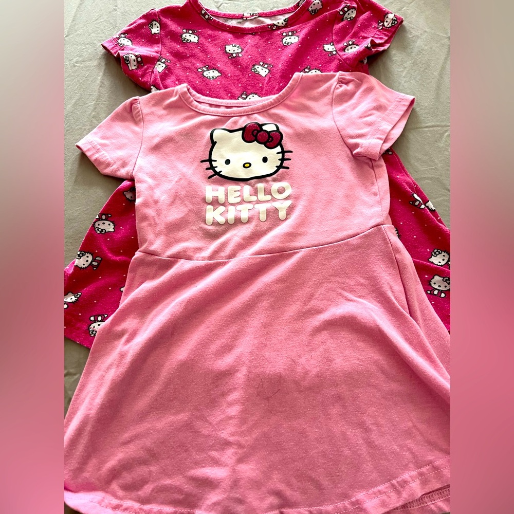 2 Pinky Hello Kitty  girl toddler’s dresses size  3T